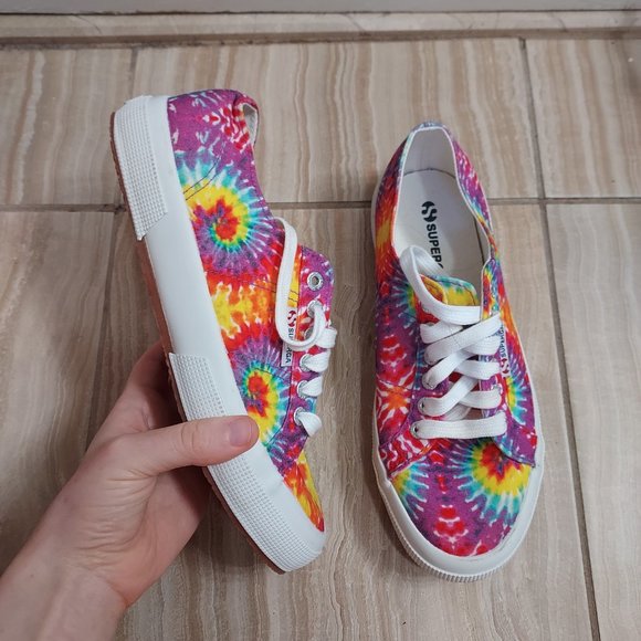 Superga Rainbow Tie Dye Pride Sneaker - Picture 1 of 8